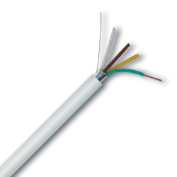КСПЭВ 4х0,4 мм Кабель с однопроволочными медными жилами , с изоляцией из композиции полиэтилена, с оболочкой из белого ПВХ пластиката, предназначен для внутренней стационарной прокладки