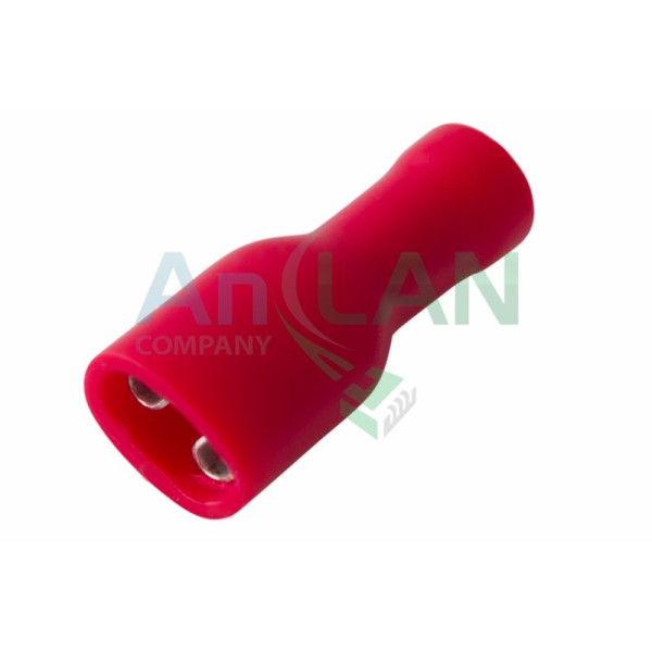 REXANT 08-0611 КЛЕММА ПЛОСКАЯ полностью изолированная (КППИ гн - 5мм) 0.5-1.5кв.мм (VF1.25-187(8)А)