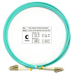 Cabeus FOP-50-LC-LC-2m Шнур оптический duplex LC-LC 50/125 mm OM3 2м LSZH