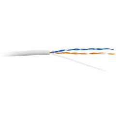 Hyperline UUTP2-C5-S24-IN-PVC-GY-500 (UTP2-C5E-SOLID-GY-500) (500 м) Кабель витая пара, неэкранированная U/UTP, категория 5, 2 пары (24 AWG), одножильный (solid), PVC, -20°C – +75°C, серый