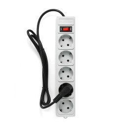 Power Cube PG-B-6 Фильтр-удлинитель, 1.4 м, 5 розеток, 10А/2,2кВт, серый