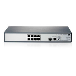HP JG349A#ABB 1910-8G-PoE(65W) Коммутатор 8-Port (8x10/100/1000 RJ-45 PoE+ + 1xSFP Web, SNMP, L3 static, single IP management up to 32 units, 19') (repl. for JD864A)