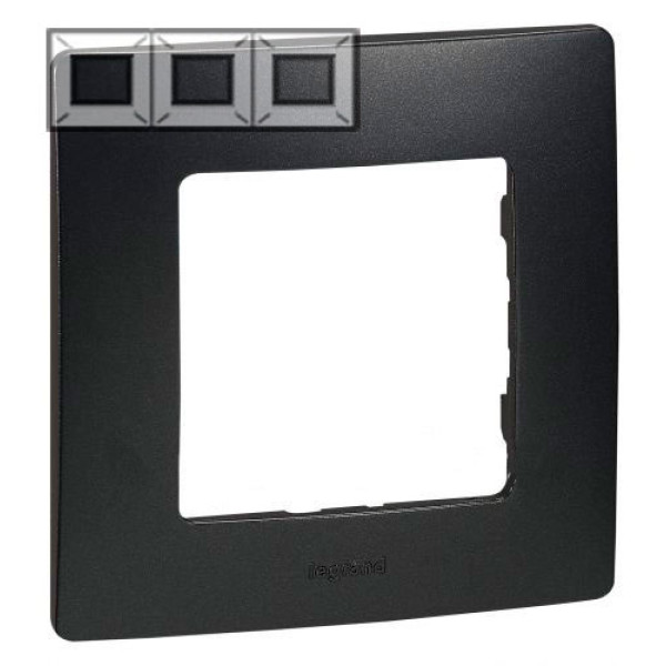 LEGRAND 672583 Рамка 3 поста, цвет антрацит, ETIKA